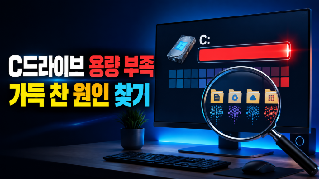 C드라이브 용량 부족, 다운로드한 것도 없는데 꽉 찼을 때 원인 찾기 1 C드라이브 용량 부족 다운로드한 것도 없는데 C드라이브가 가득 찼을 때 원인 찾기
