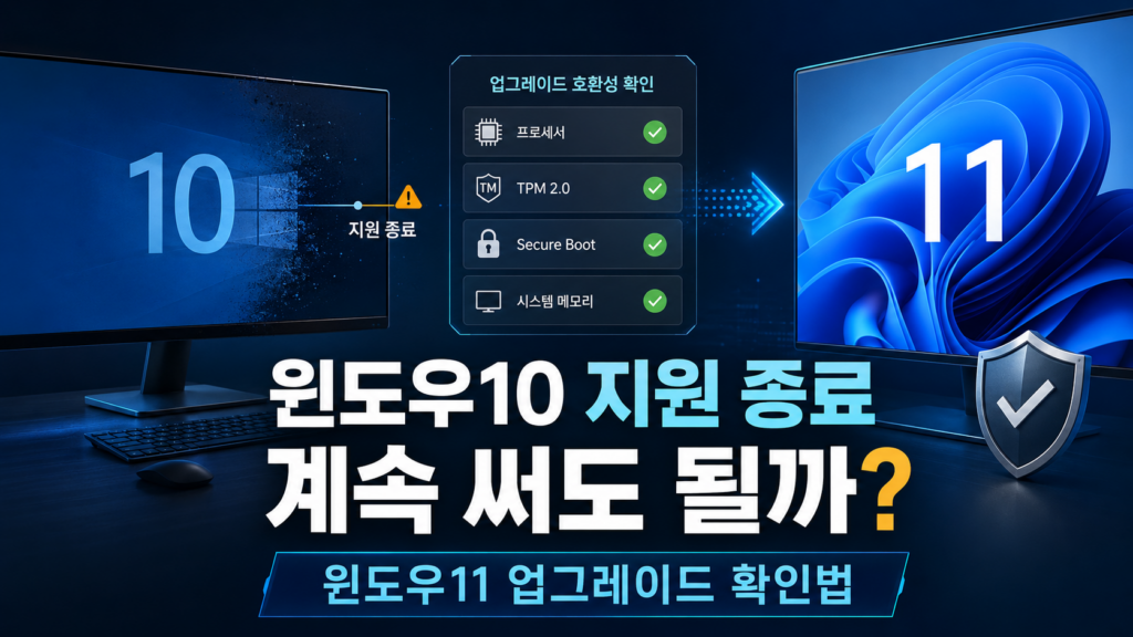 윈도우10 지원 종료 후 계속 사용해도 될까? 윈도우11 업그레이드 가능 여부 확인법