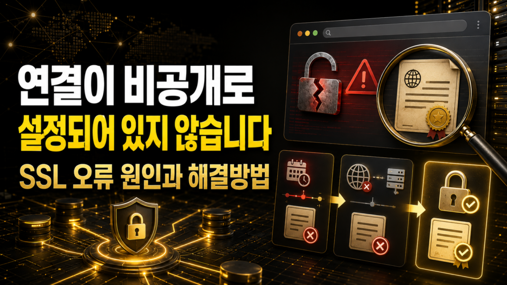 SSL 인증서 오류로 ‘연결이 비공개로 설정되어 있지 않습니다’가 뜨는 원인과 해결방법 1 SSL 인증서 오류로 ‘연결이 비공개로 설정되어 있지 않습니다’가 뜨는 원인과 해결방법