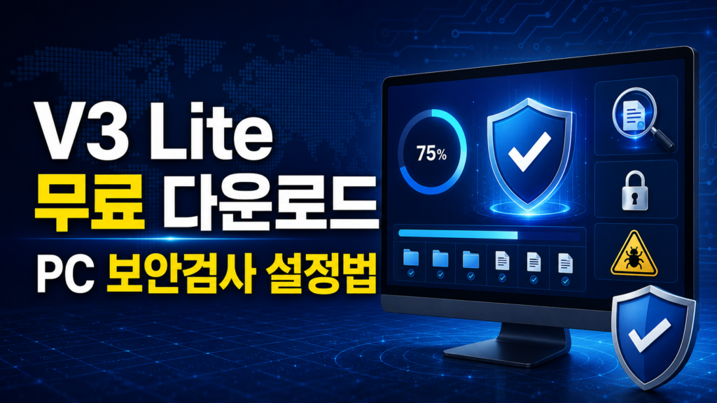 V3 Lite 무료 다운로드와 PC 보안검사 설정법 1 V3 Lite 무료 다운로드와 PC 보안검사 설정법
