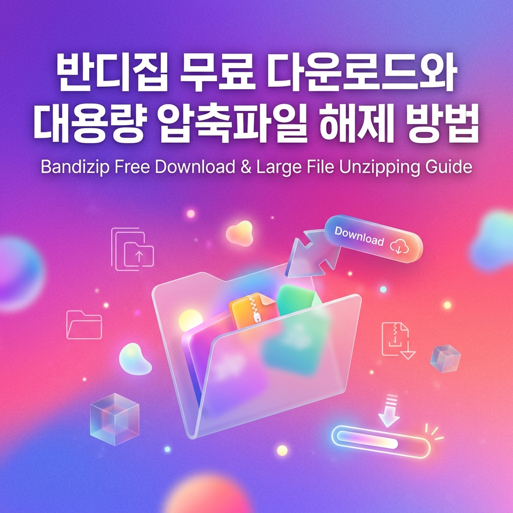 반디집 무료 다운로드와 대용량 압축파일 해제 방법 1 반디집 무료 다운로드와 대용량 압축파일 해제 방법