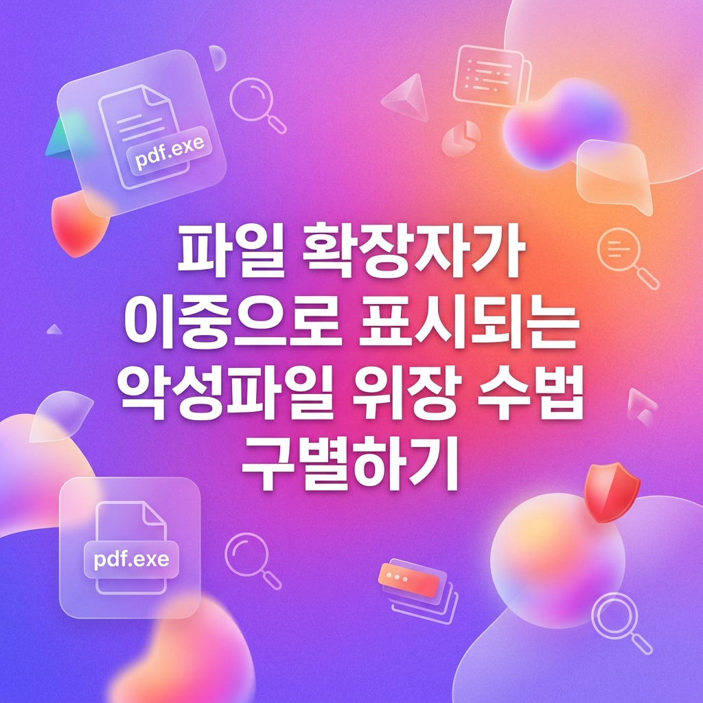 파일 확장자가 이중으로 표시되는 악성파일 위장 수법 구별하기 1 파일 확장자가 이중으로 표시되는 악성파일 위장 수법 구별하기