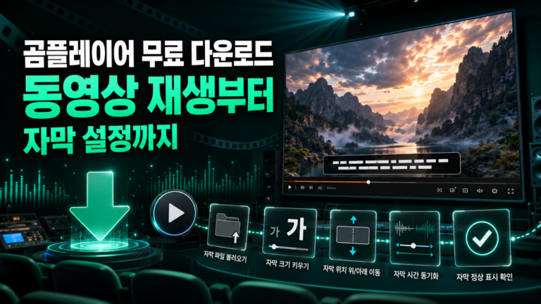 곰플레이어 무료 다운로드와 동영상 자막 설정 방법 2 곰플레이어 무료 다운로드와 동영상 자막 설정 방법 1