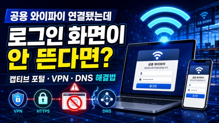 공용 와이파이 로그인 화면이 안 뜰 때 해결 방법 8 공용 와이파이에 연결됐지만 로그인 화면이 나타나지 않을 때 해결 방법