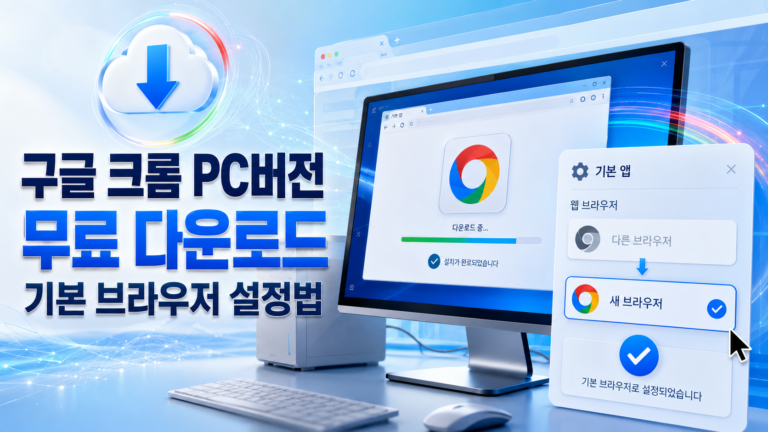 구글 크롬 PC버전 다운로드와 기본 브라우저 설정법 5 구글 크롬 PC버전 다운로드와 기본 브라우저 설정법 1