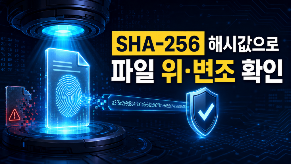 다운로드 파일의 SHA-256 해시값으로 위·변조 여부 확인하는 방법 1 다운로드 파일의 SHA-256 해시값으로 위·변조 여부 확인하는 방법