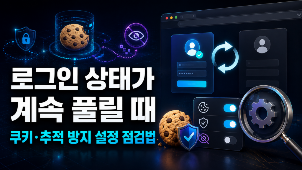 브라우저 로그인 상태가 계속 풀릴 때 쿠키·추적 방지 설정 점검법