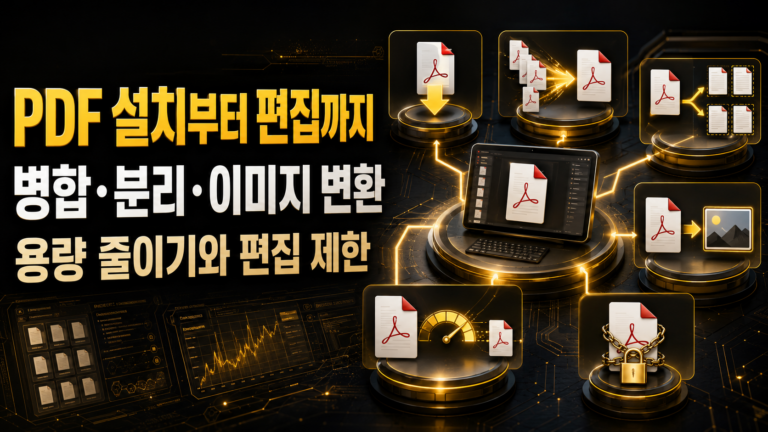 「알PDF 무료 다운로드와 PDF 합치기·나누기·용량 줄이기 방법」 2 설치부터 PDF 병합 페이지 분리 이미지 변환 용량 줄이기 편집 제한까지 안내합니다 1