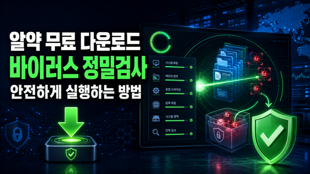 알약 무료 다운로드와 바이러스 정밀검사 방법 1 알약 무료 다운로드와 바이러스 정밀검사 방법