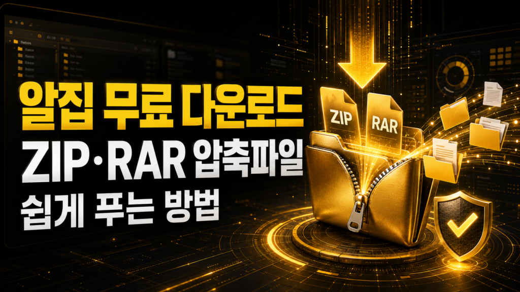 알집 무료 다운로드와 ZIP·RAR 압축파일 푸는 방법 1 알집 무료 다운로드와 ZIP·RAR 압축파일 푸는 방법