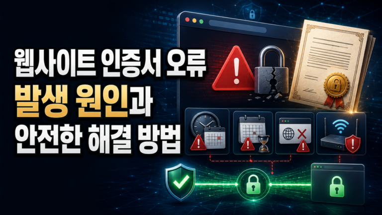 웹사이트 인증서 오류가 발생하는 원인과 안전한 해결 방법 4 웹사이트 인증서 오류