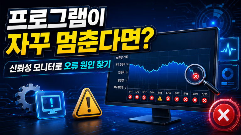 윈도우 신뢰성 기록으로 반복되는 프로그램 오류 원인 찾는 방법 4 윈도우 신뢰성 기록으로 반복되는 프로그램 오류 원인 찾는 방법