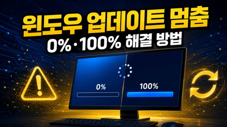 윈도우 업데이트가 0% 또는 100%에서 멈출 때 해결 방법 7 윈도우 업데이트가 0 또는 100에서 멈출 때 해결 방법 1