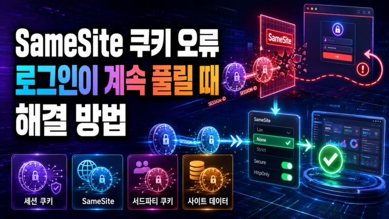 쿠키의 SameSite 설정 때문에 로그인이 반복해서 풀릴 때 해결 방법 4 쿠키의 SameSite 설정 때문에 로그인이 반복해서 풀릴 때 해결 방법