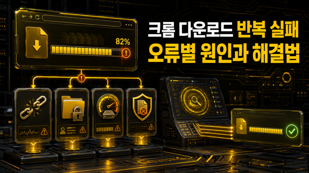 크롬 다운로드가 반복해서 실패할 때 오류 코드별 원인과 해결법 1 크롬 다운로드가 반복해서 실패할 때 오류 코드별 원인과 해결법
