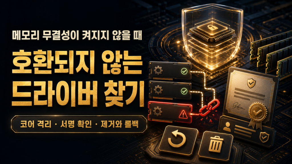 Windows 메모리 무결성이 켜지지 않을 때 호환되지 않는 드라이버 찾는 방법 1 Windows 메모리 무결성이 켜지지 않을 때 호환되지 않는 드라이버 찾는 방법