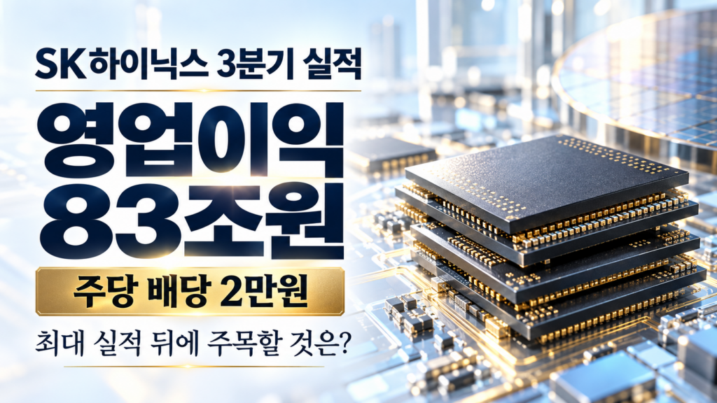 SK하이닉스 영업이익 83조원…주당 2만원 배당에서 짚어볼 점 1 SK하이닉스 3분기 영업이익