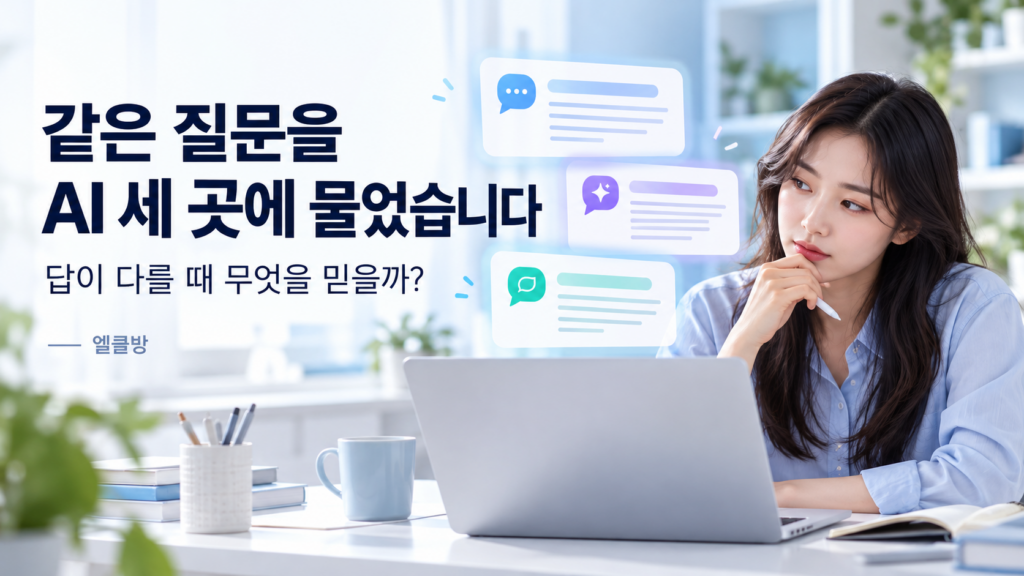 같은 질문을 AI 세 곳에 물었습니다|답이 다를 때 무엇을 믿어야 할까? 1 같은 질문 세 AI의 답변 비교