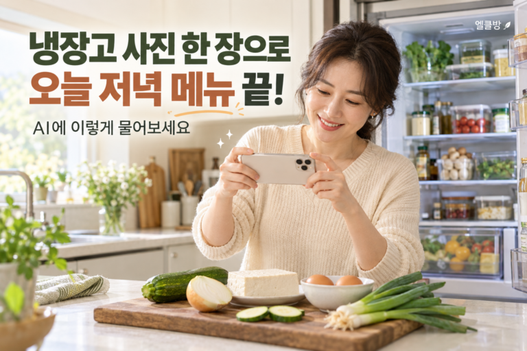 냉장고 사진 한 장으로 저녁 메뉴 정하기|AI에 이렇게 물어보세요 7 냉장고 사진 한 장으로 저녁 메뉴 정하기|AI에 이렇게 물어보세요