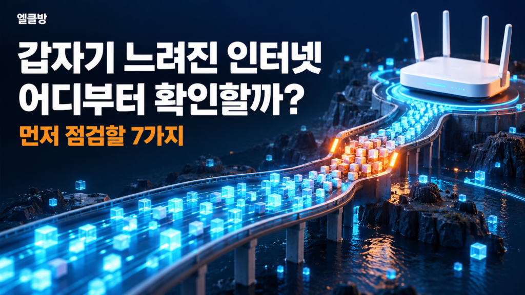 인터넷이 갑자기 느려졌을 때 가장 먼저 확인할 7가지 1 느려진 인터넷 7가지 점검