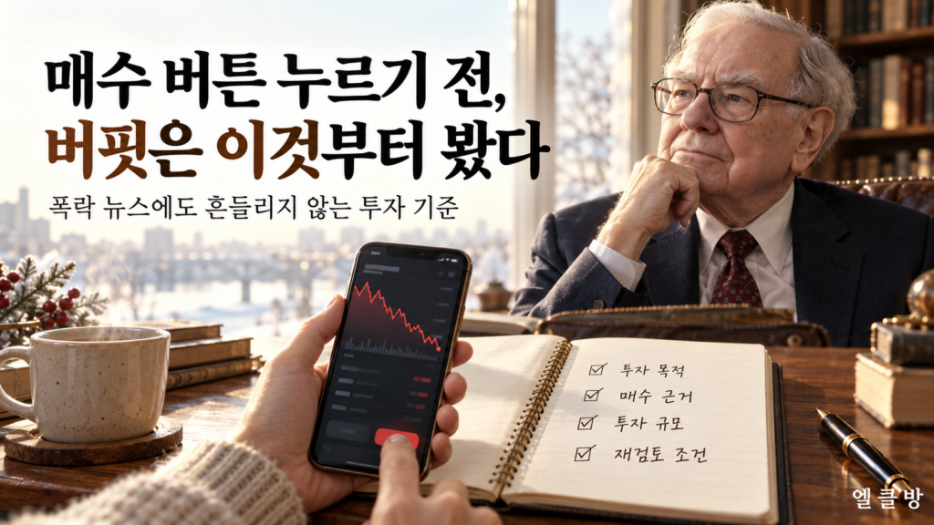 주식 앱이 빨갛게 파랗게 흔들릴 때…버핏은 ‘매수 버튼’보다 이것부터 봤다