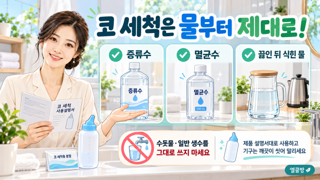 재테크보다 먼저 챙길 내 몸|환절기 비염·감기 줄이는 생활습관 6가지 2 코 세척 안전한 물 선택법
