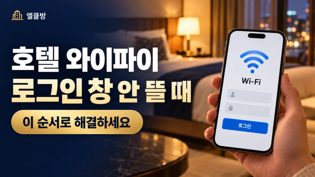 호텔 와이파이 로그인 창 해결법